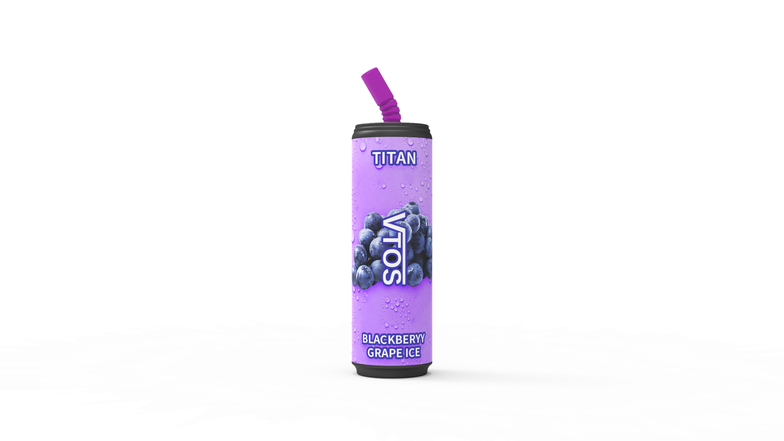 VTOS TITAN VAPE – 8000 Puffs (BLACKBERRY GRAPE ICE) Rechargeable